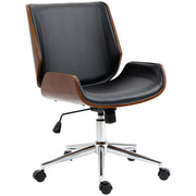 Cadeira de Escritório Ergonómica Giratória PU Preto 51x65,5x82-92cm