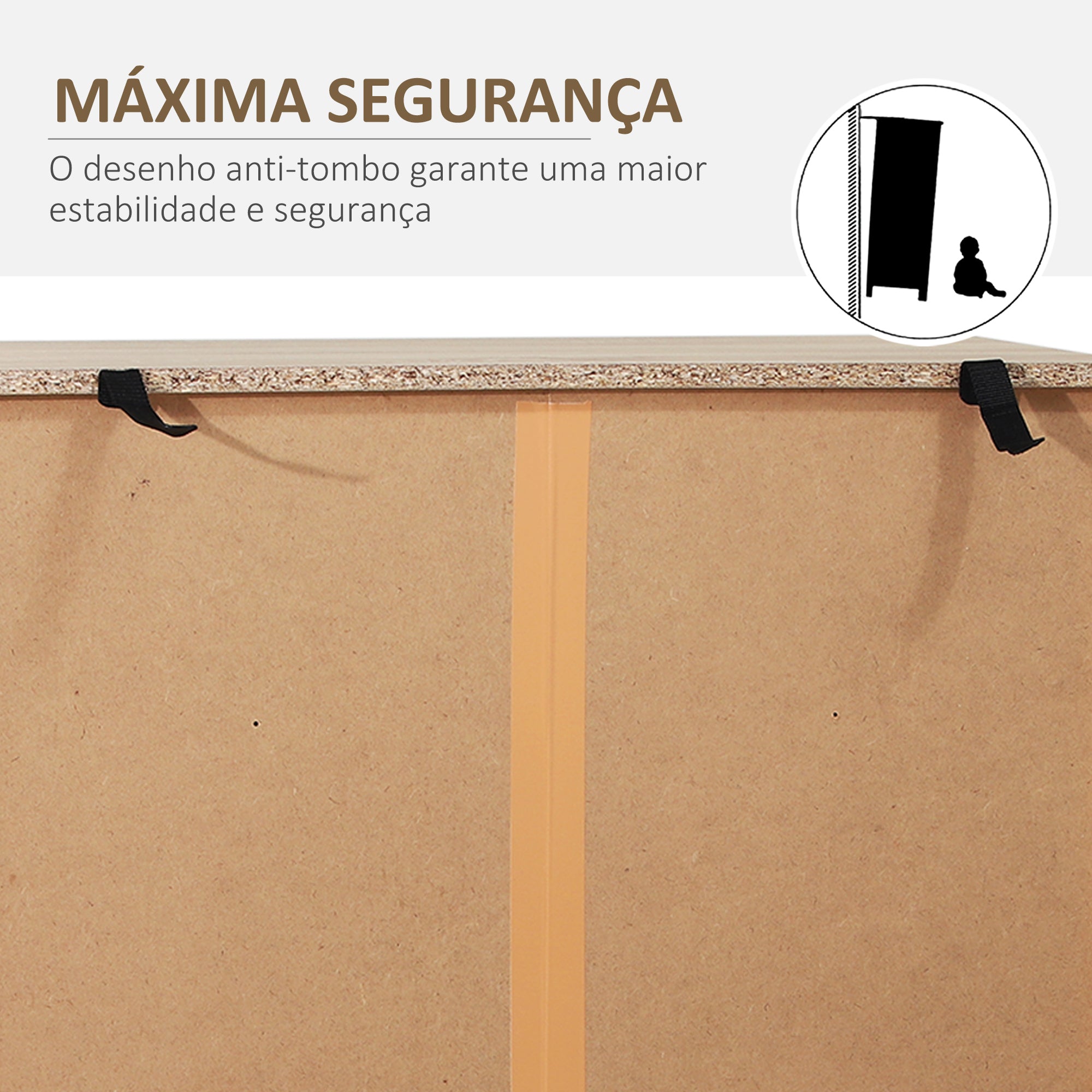 Cómoda com 5 Gavetas Estilo Retrô 80x39,5x110 cm em Madeira Natural e Preto