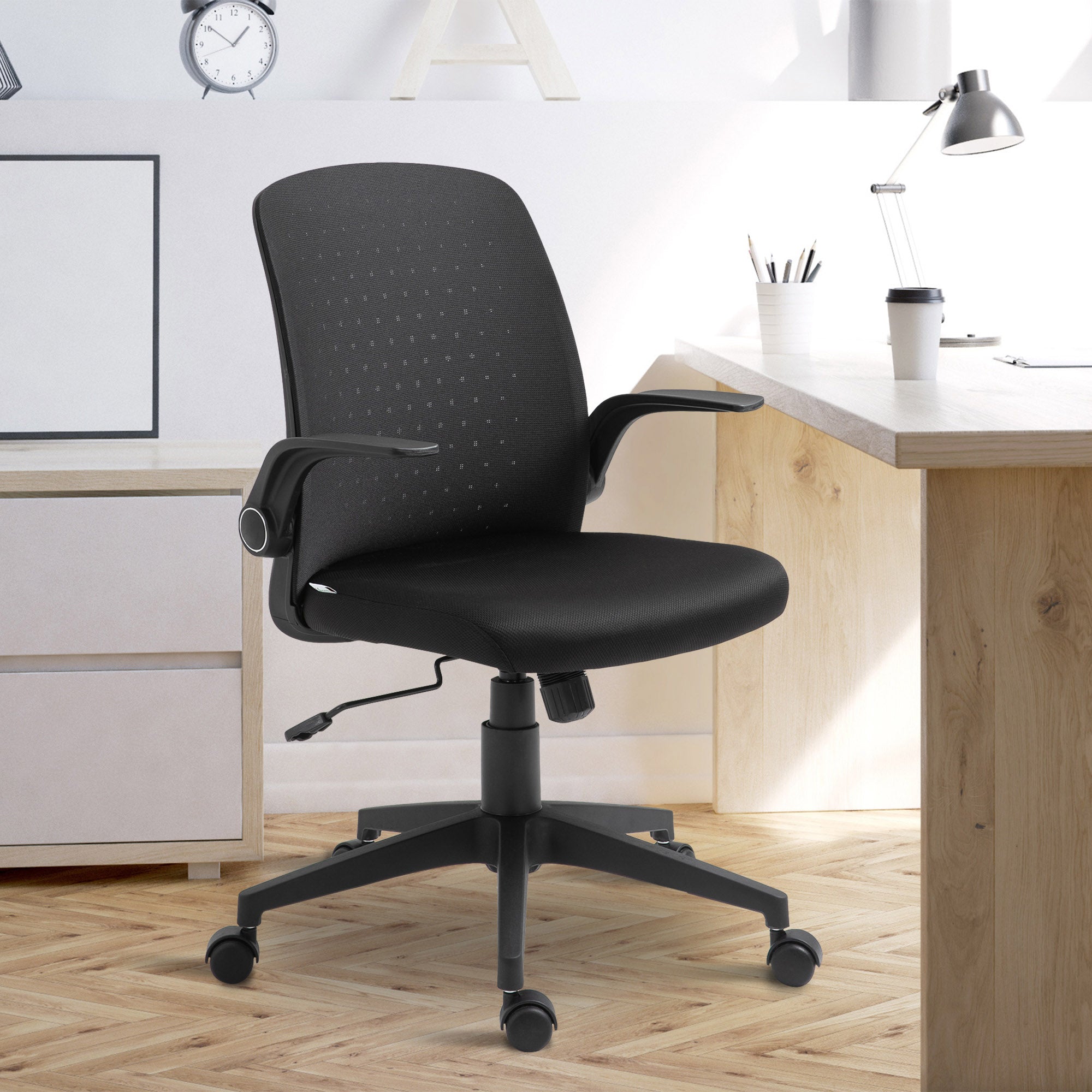 Cadeira de Escritório Ergonômica Preto 57x61x102cm