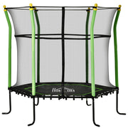 Trampolim Infantil Ø163,5x163,5 cm Verde para Diversão Segura