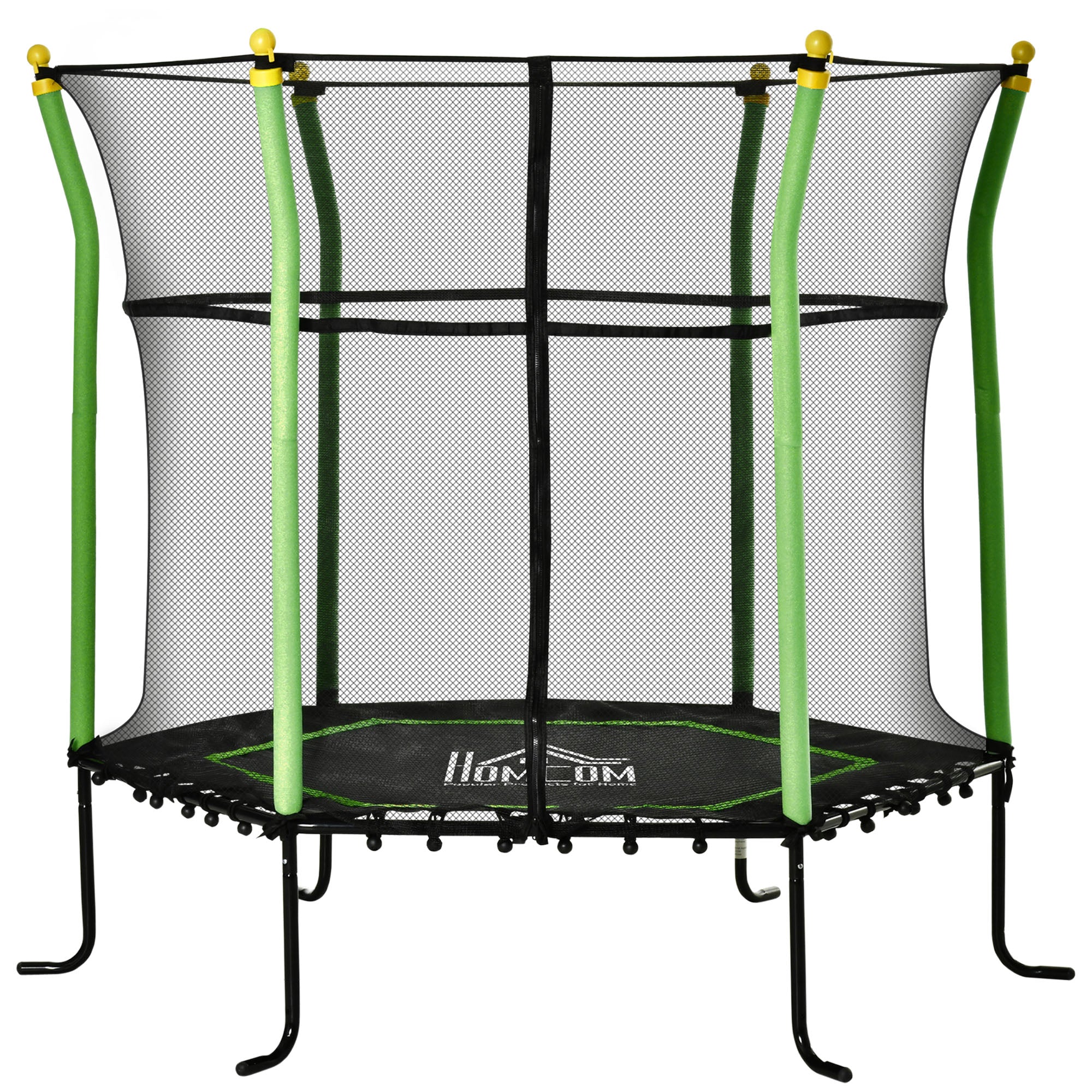 Trampolim Infantil Ø163,5x163,5 cm Verde para Diversão Segura