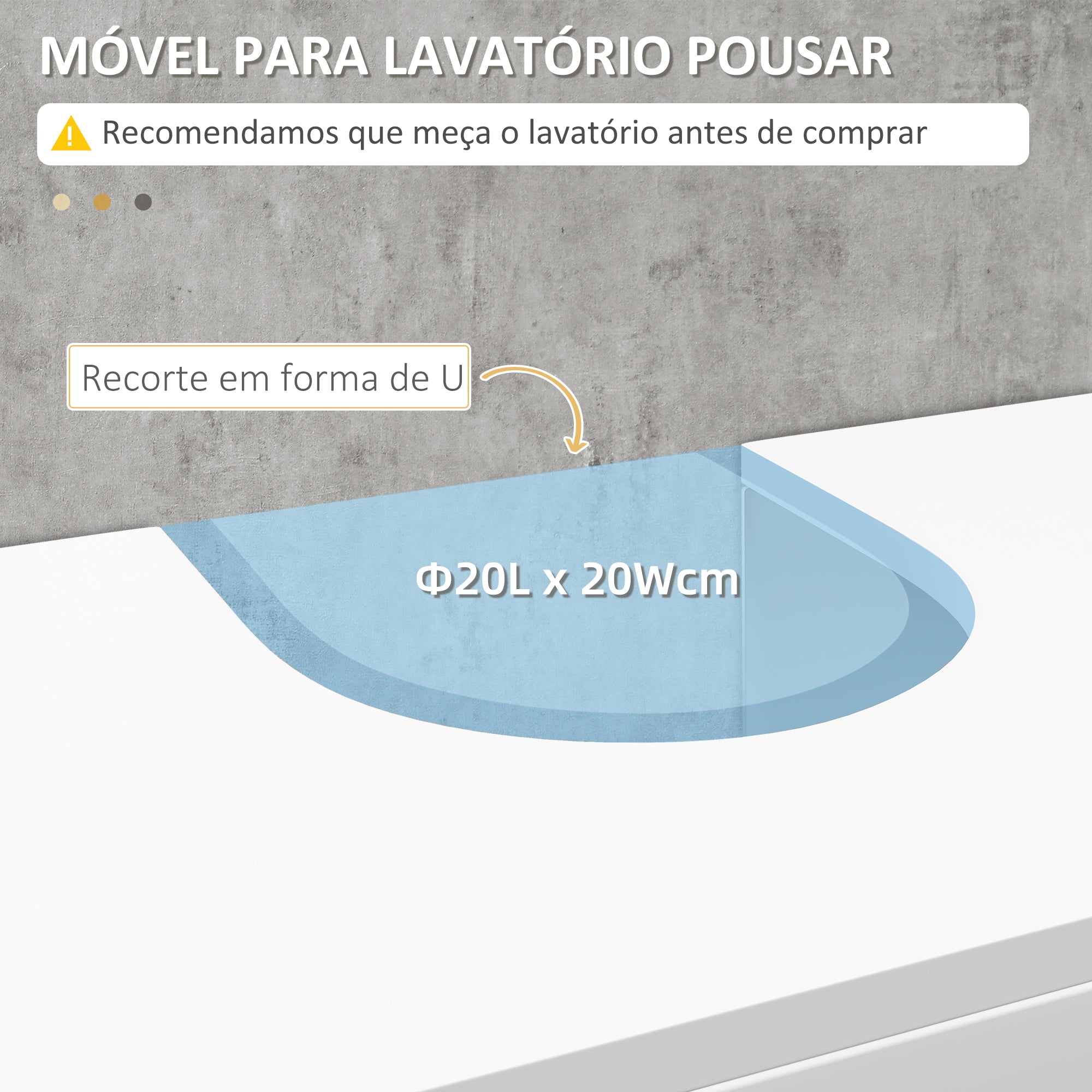 Móvel para Lavatório Branco 60x30x60 cm - Organização e Elegância para a sua Casa de Banho