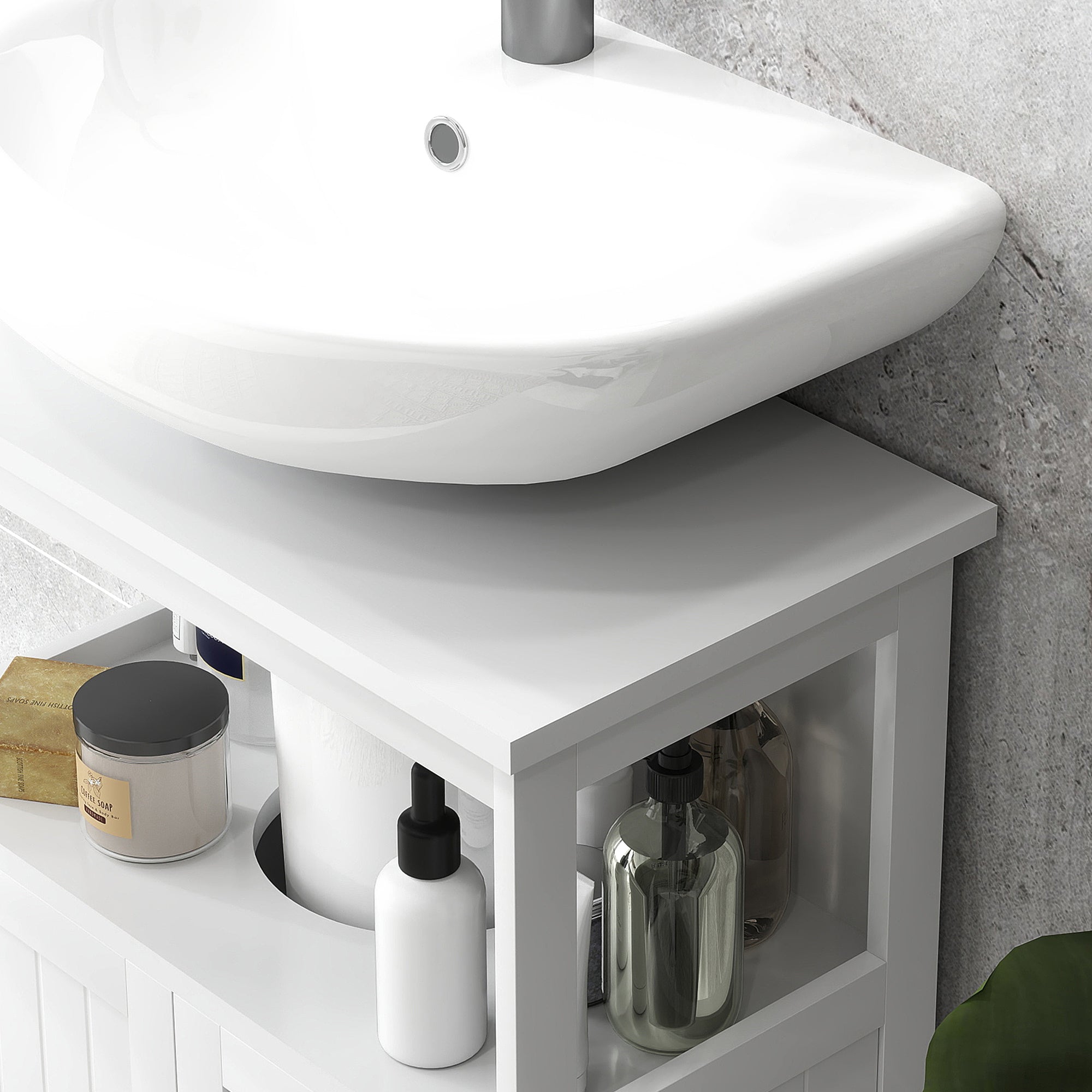 Móvel para Lavatório Branco 60x30x60 cm - Organização e Elegância para a sua Casa de Banho