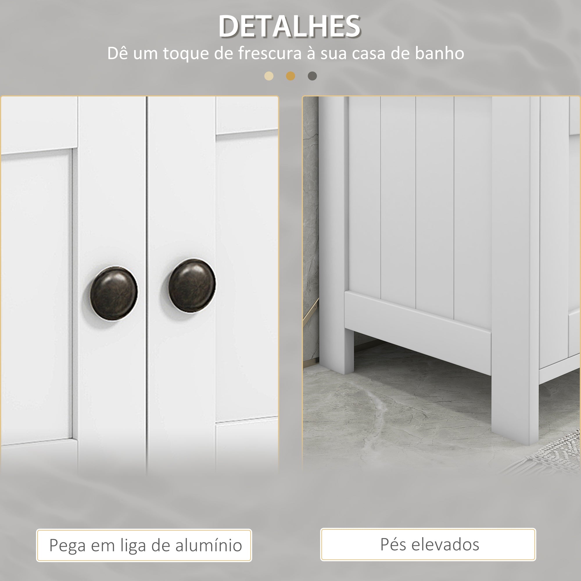 Móvel para Lavatório Branco 60x30x60 cm - Organização e Elegância para a sua Casa de Banho