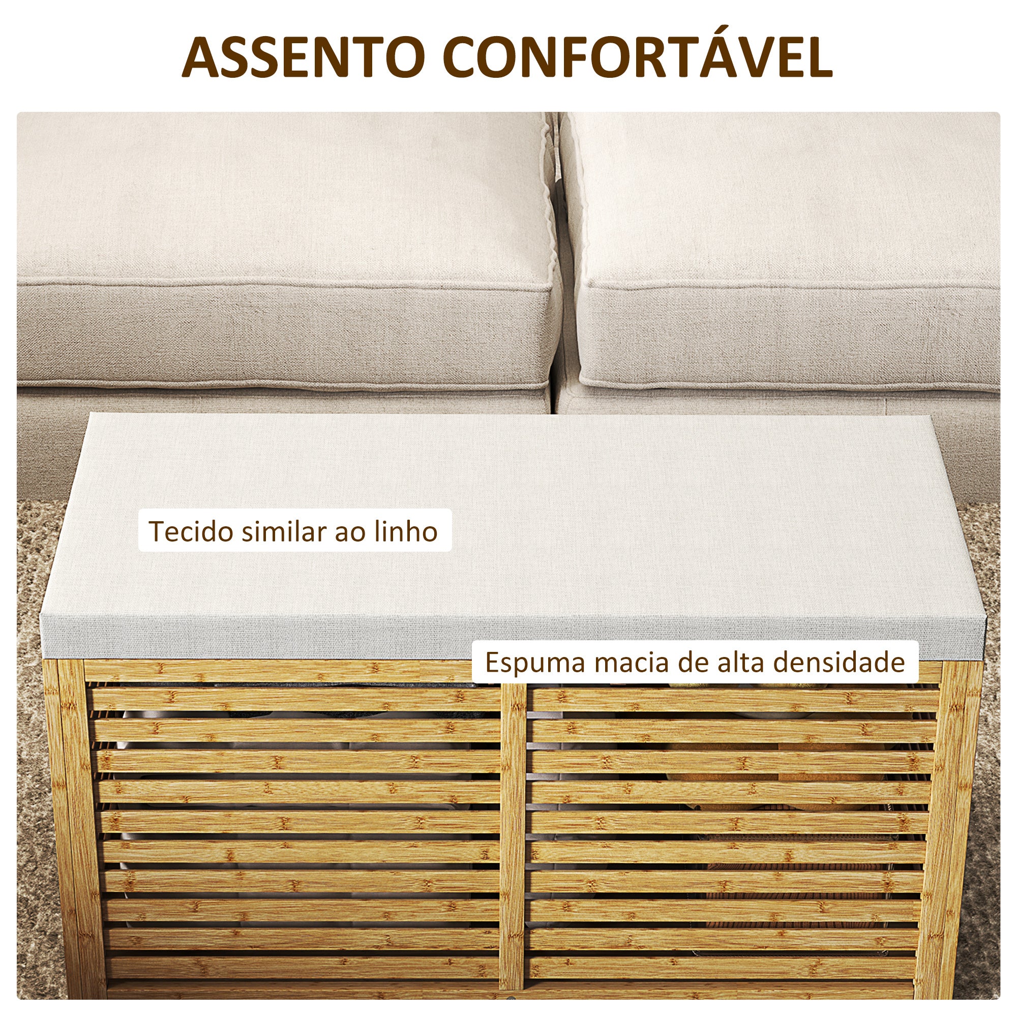 Baú de Arrumação 90x42x43 cm Cinzento