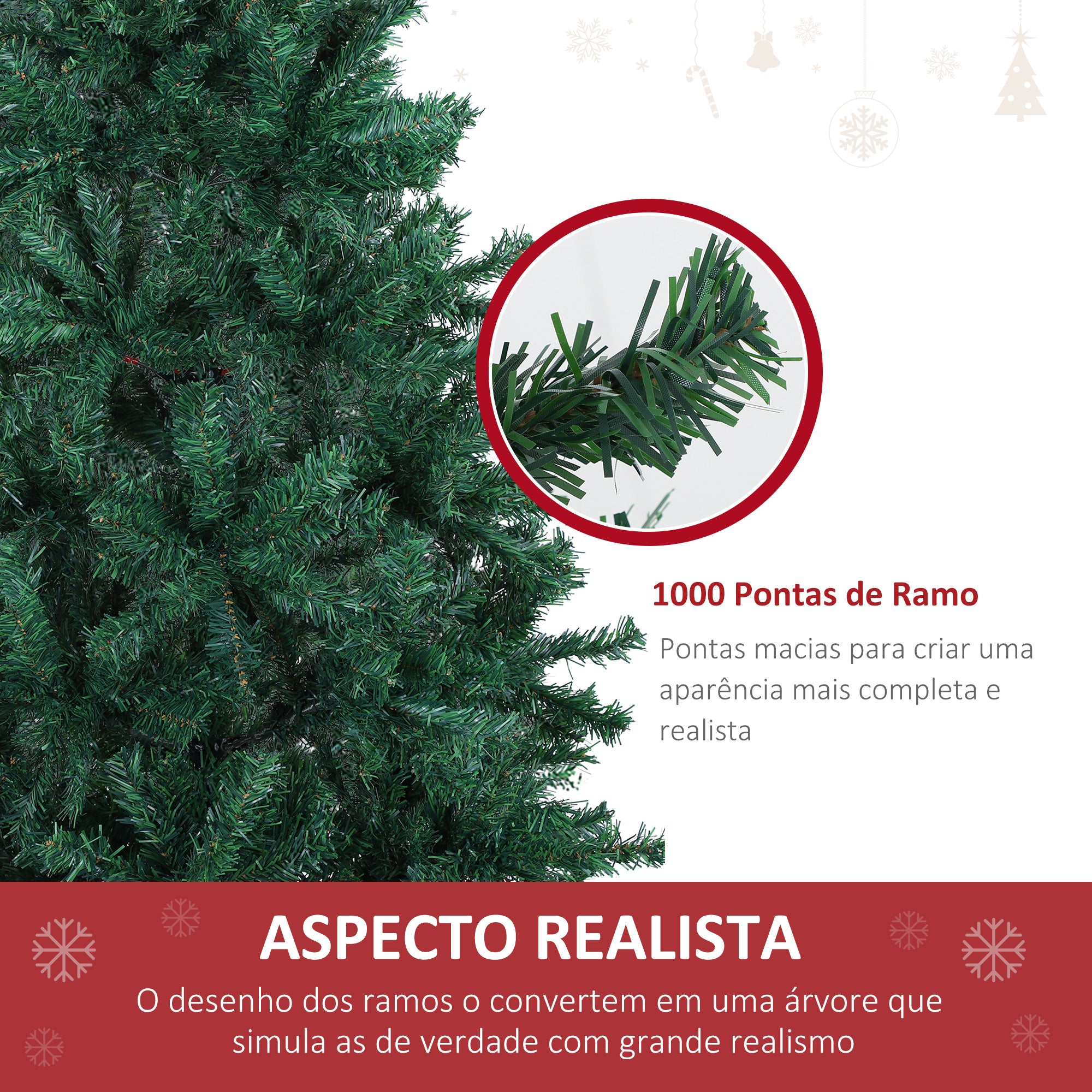 Árvore de Natal Artificial 180cm Verde
