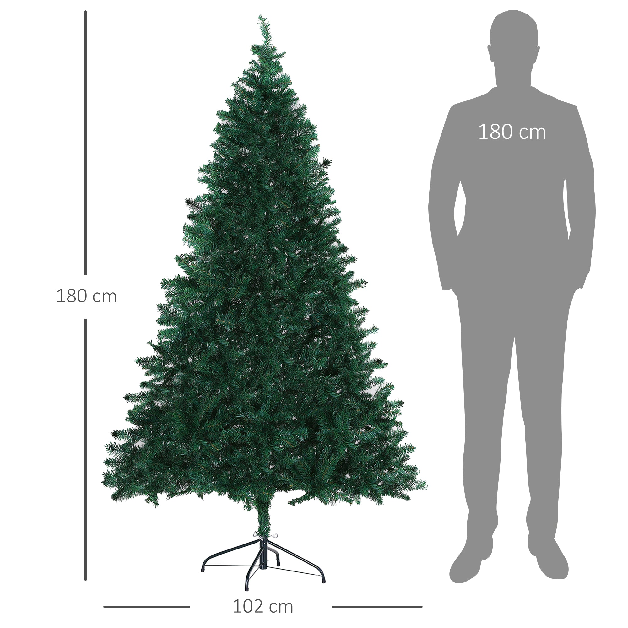 Árvore de Natal Artificial 180cm Verde
