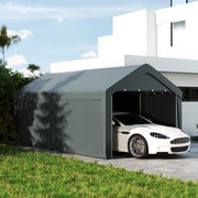 Abrigo de Exterior 590x300x280 cm Cinza Escuro - Garagem para Carros Impermeável