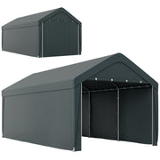 Abrigo de Exterior 590x300x280 cm Cinza Escuro - Garagem para Carros Impermeável