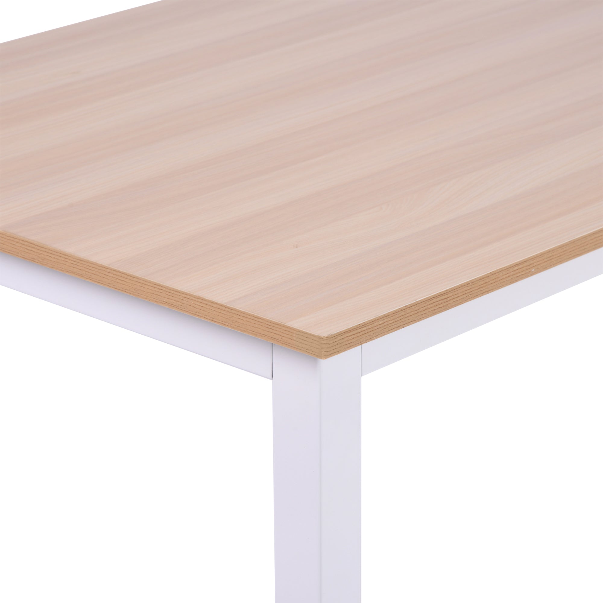 Secretária Moderna Mesa de Estudo 120x60x76 cm Branco e Madeira