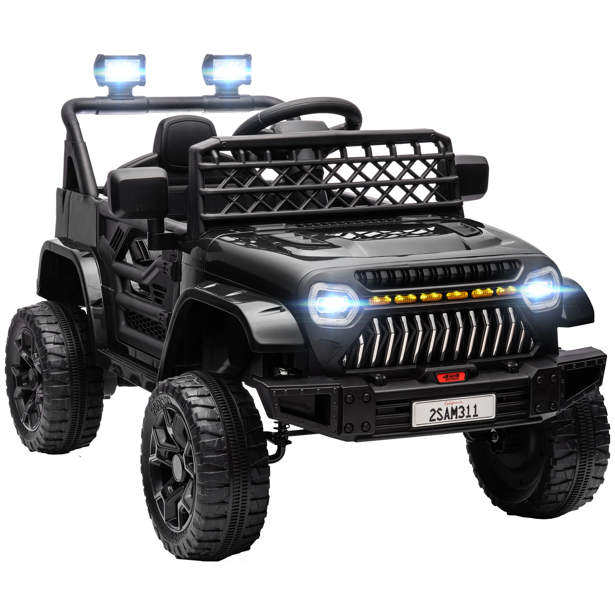Carro Elétrico Infantil UTV Preto 95x62,5x65 cm