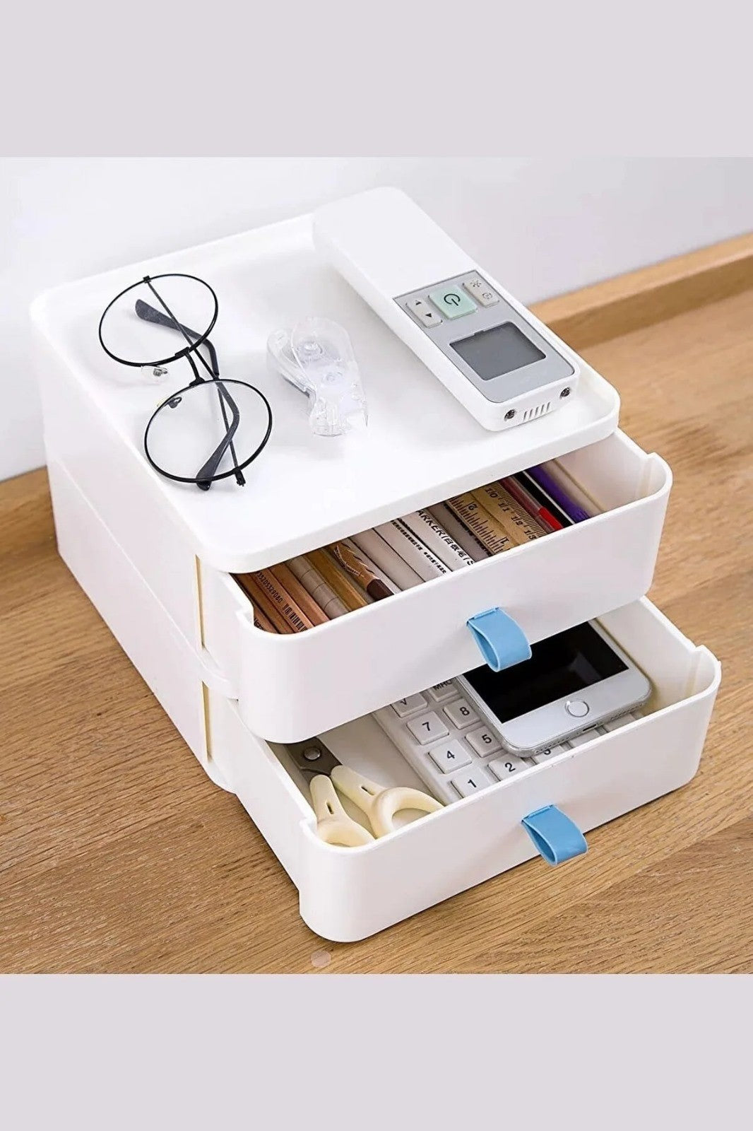 Organizador de Maquiagem – 21 x 21 x 16,5 cm – Branco – Plástico