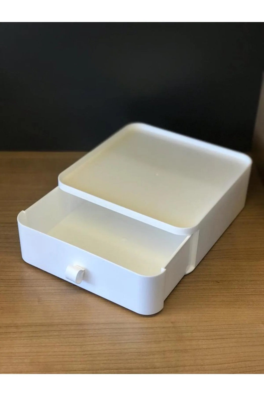 Organizador de Maquiagem – 21 x 21 x 16,5 cm – Branco – Plástico