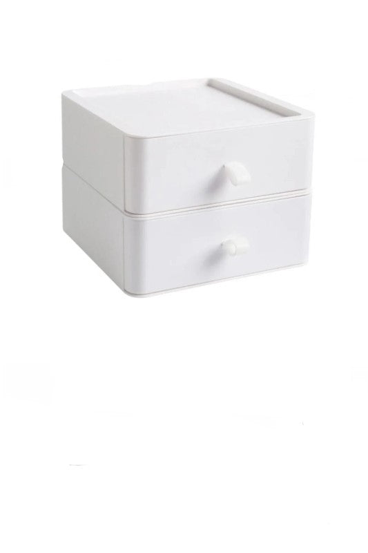 Organizador de Maquiagem – 21 x 21 x 16,5 cm – Branco – Plástico