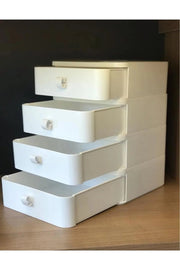 Organizador de Maquilhagem – 21 x 21 x 16 cm – Branco – Plástico