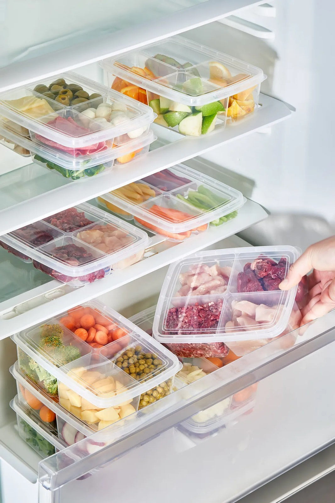 Conjunto de caixas de armazenamento – 15,5 x 21 x 3,5 cm, 7 x 21 x 16 cm – Transparente – Plástico