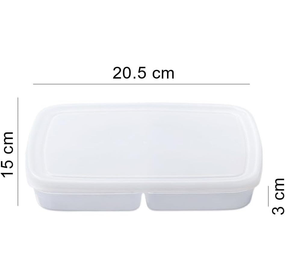 Conjunto de caixas de armazenamento – 15 x 20,5 x 3 cm – Transparente – Plástico