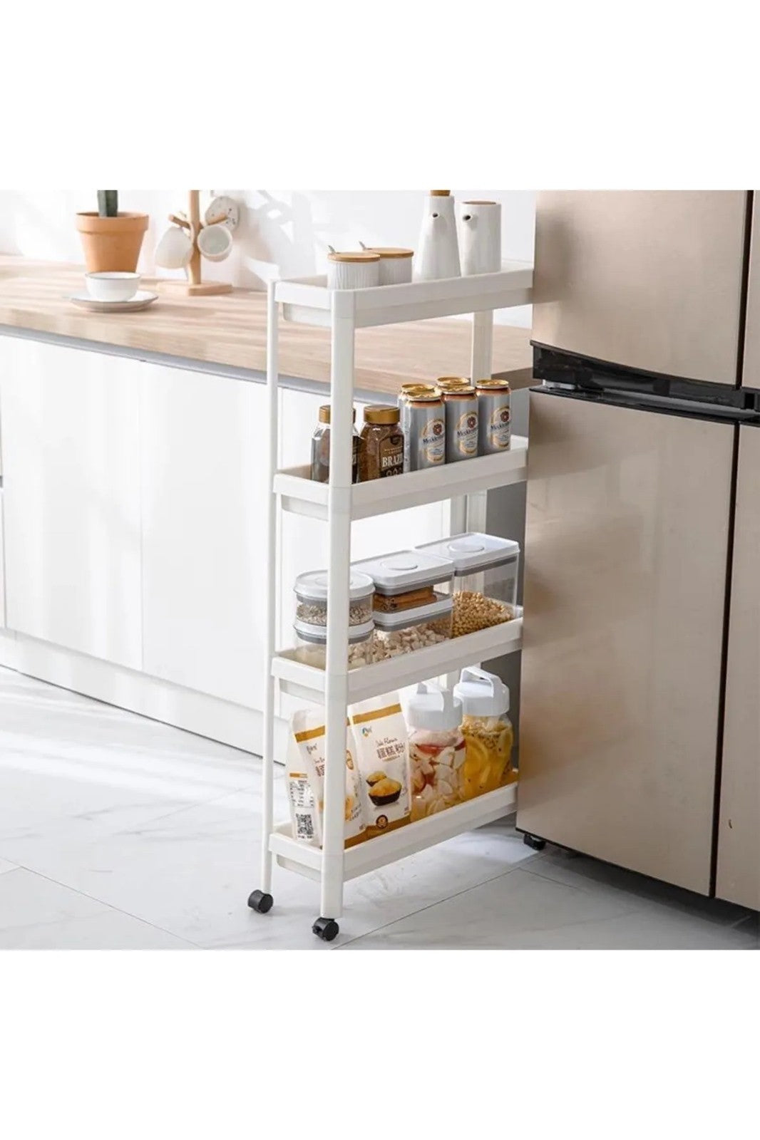 Prateleira Multiuso de Plástico – 54 cm x 101 cm x 5,5 cm – Branco