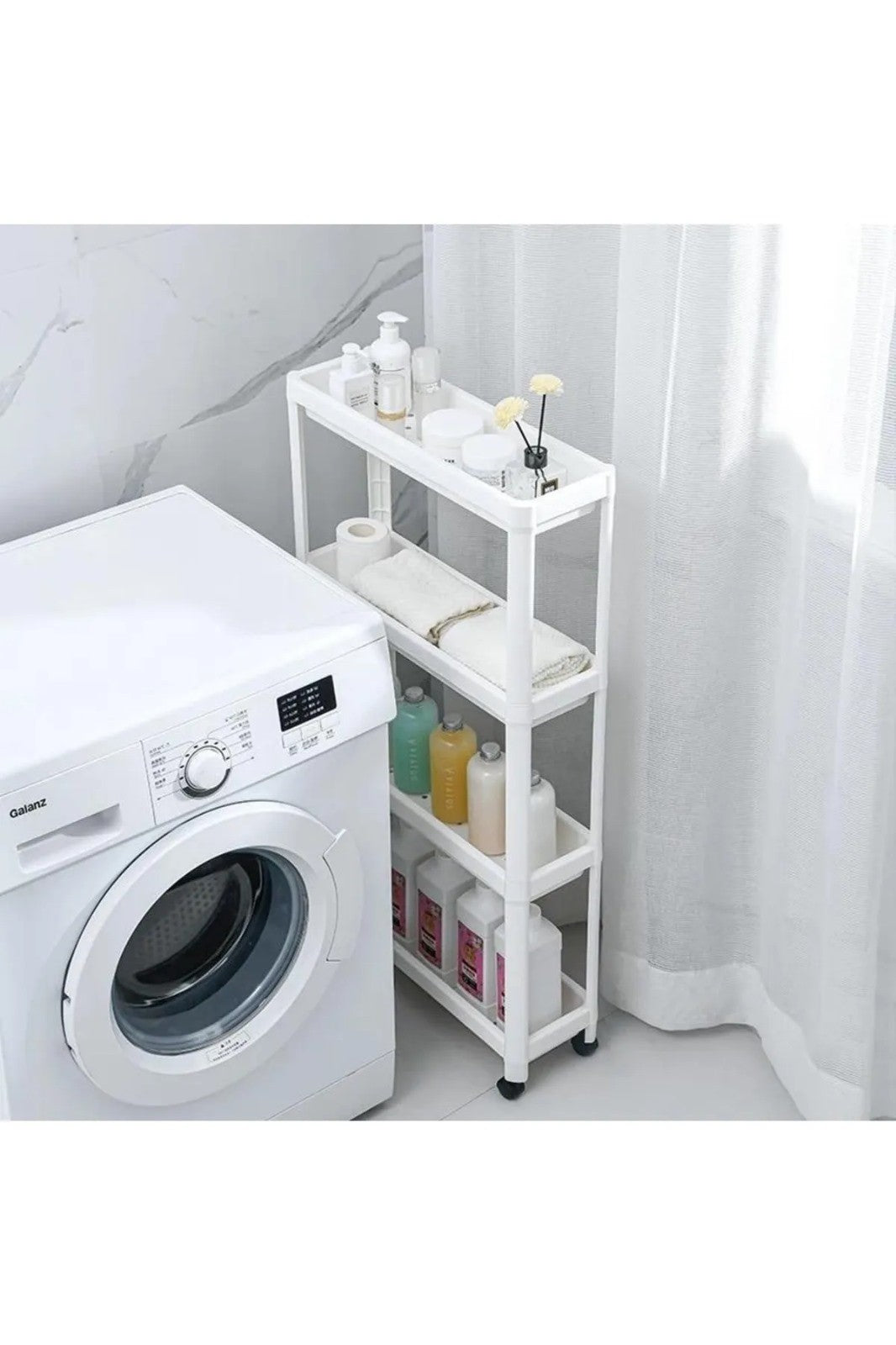 Prateleira Multiuso de Plástico – 54 cm x 101 cm x 5,5 cm – Branco