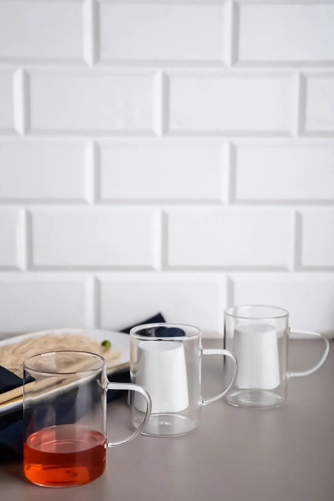 Conjunto de Copos – 6 Peças – Transparente – Vidro Borosilicato