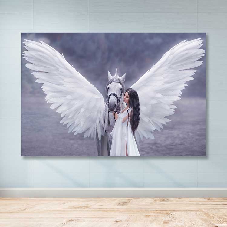 Quadro Decorativo em Canvas 100% Multicolorido com Moldura de Madeira (3–4 cm) 100 x 140 cm