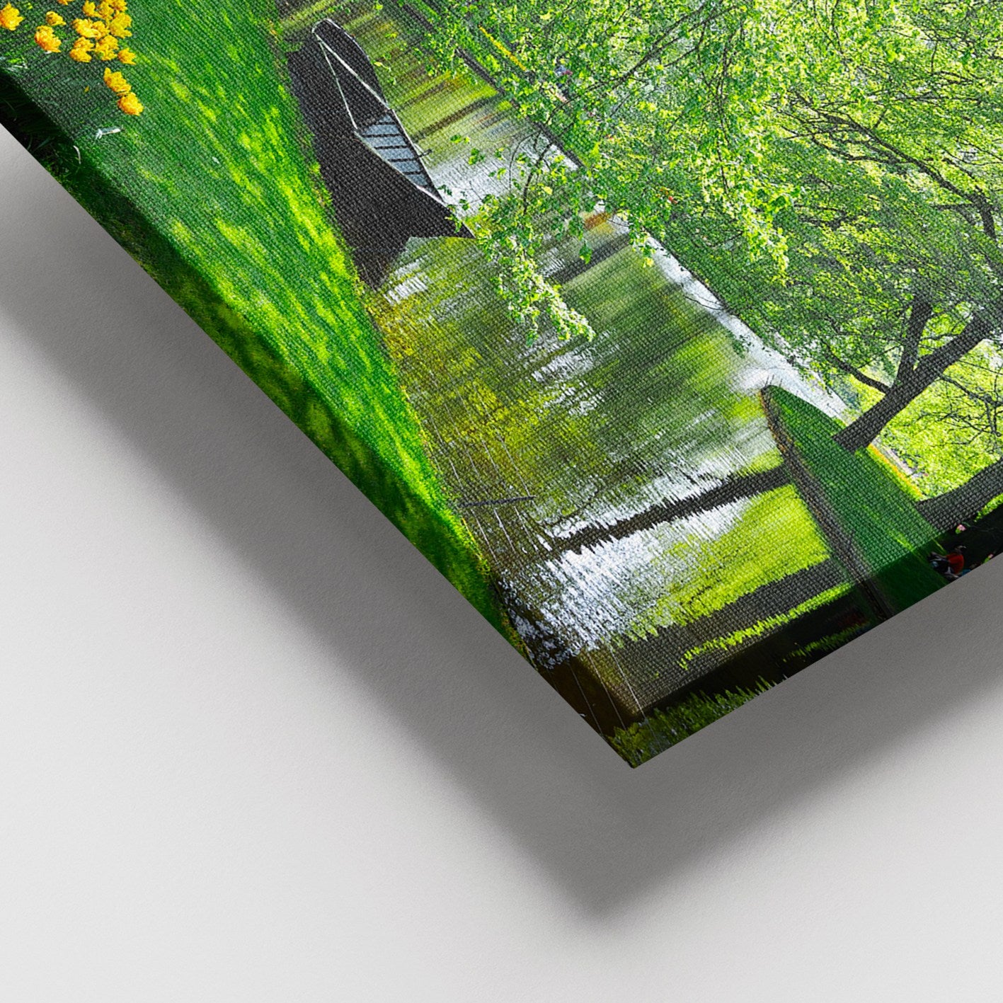 Quadro em Tela Decorativa Multicolor 100x140 cm com Moldura de Madeira (100% Canvas)