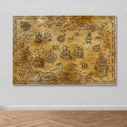 Pintura em Tela Decorativa Multicolor 100x140 cm — 100% Canvas, Moldura de Madeira (3–4 cm)