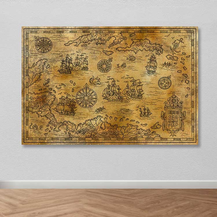 Pintura em Tela Decorativa Multicolor 100x140 cm — 100% Canvas, Moldura de Madeira (3–4 cm)