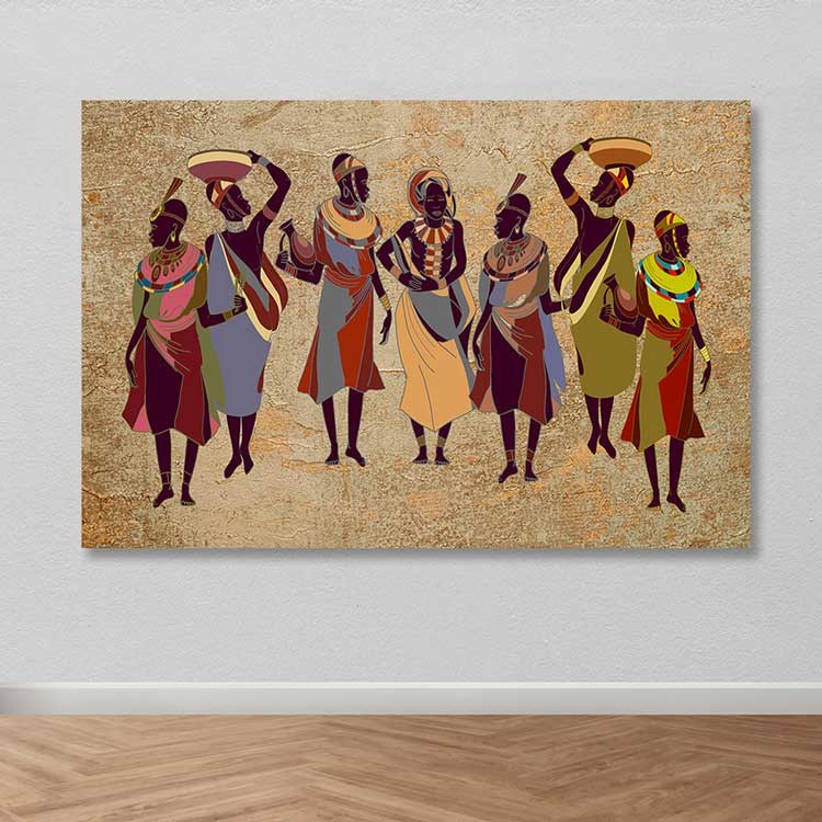 Quadro em Tela Decorativa Multicolor 100x140 cm com Moldura de Madeira (3–4 cm) – 100% Tela – Ref. DEV02115100140