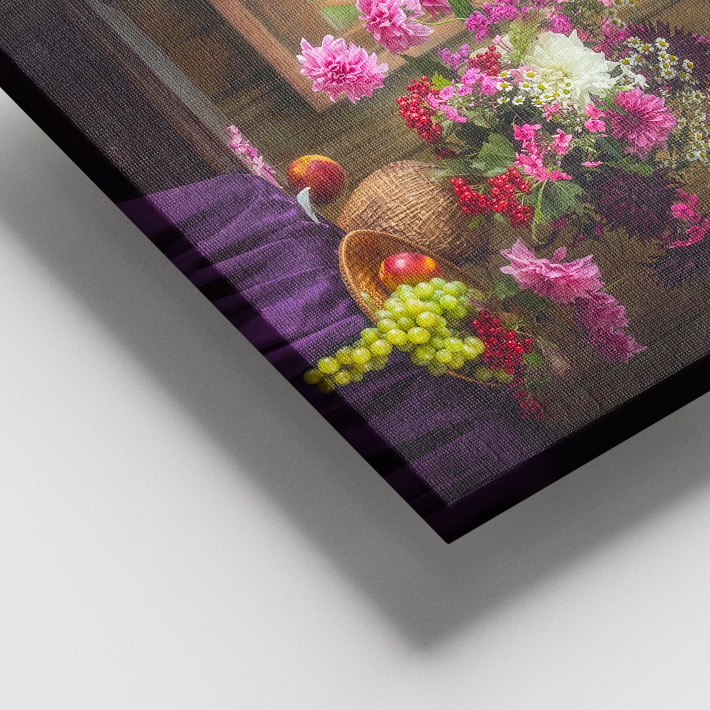 Quadro Decorativo em Tela Multicolor 100x140 cm com Moldura de Madeira 3–4 cm (100% Tela)