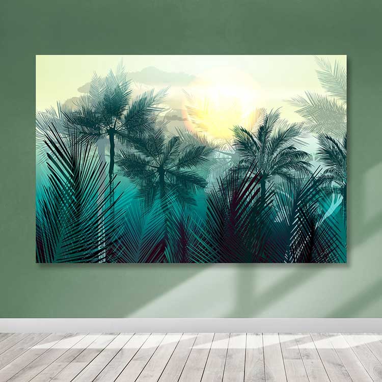 Quadro Decorativo em Tela Canvas Multicolor 100 x 140 cm com Moldura de Madeira (3-4 cm)