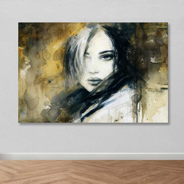 Tela Decorativa Multicolor 100x140 cm em 100% Canvas com Moldura de Madeira (3–4 cm)