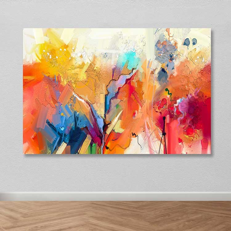 Tela Decorativa Multicolor 100x140 cm | 100% Tela | Moldura de Madeira (3–4 cm) | Ref. 205DNT1134