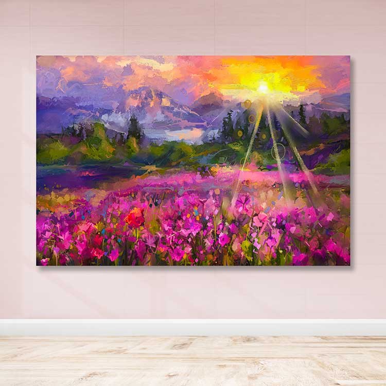 Quadro Decorativo em Canvas Multicolor com Moldura de Madeira (100x140 cm)