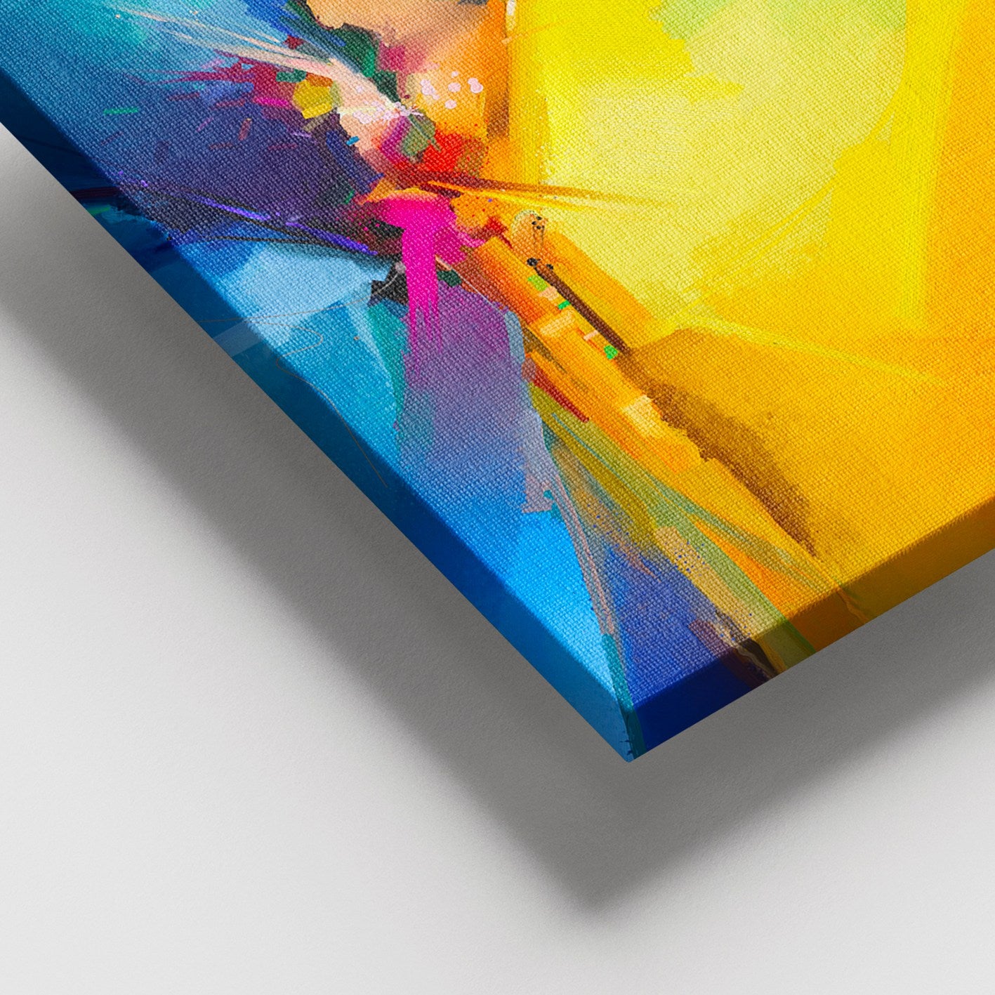 Quadro em Tela Decorativa Multicolorido 100 x 140 cm com Moldura de Madeira (3–4 cm) – 100% Canvas