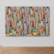 Quadro em Tela Decorativo Multicolor 100 x 140 cm, Canvas 100%, Moldura de Madeira (3–4 cm)