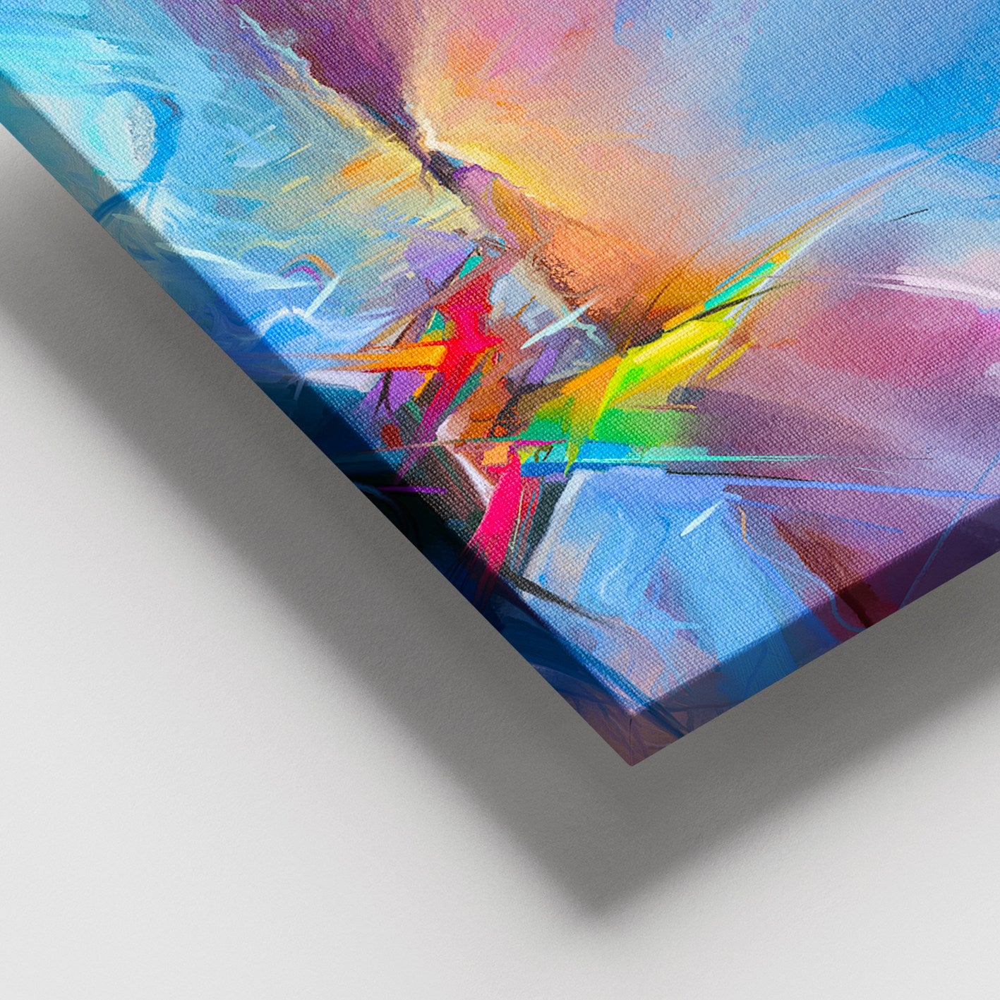 Quadro em Tela Decorativa Multicolor 100x140 cm, Canvas 100% com Moldura de Madeira (3–4 cm)