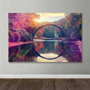 Tela Decorativa Multicolor 100x140 cm em 100% Canvas com Moldura de Madeira