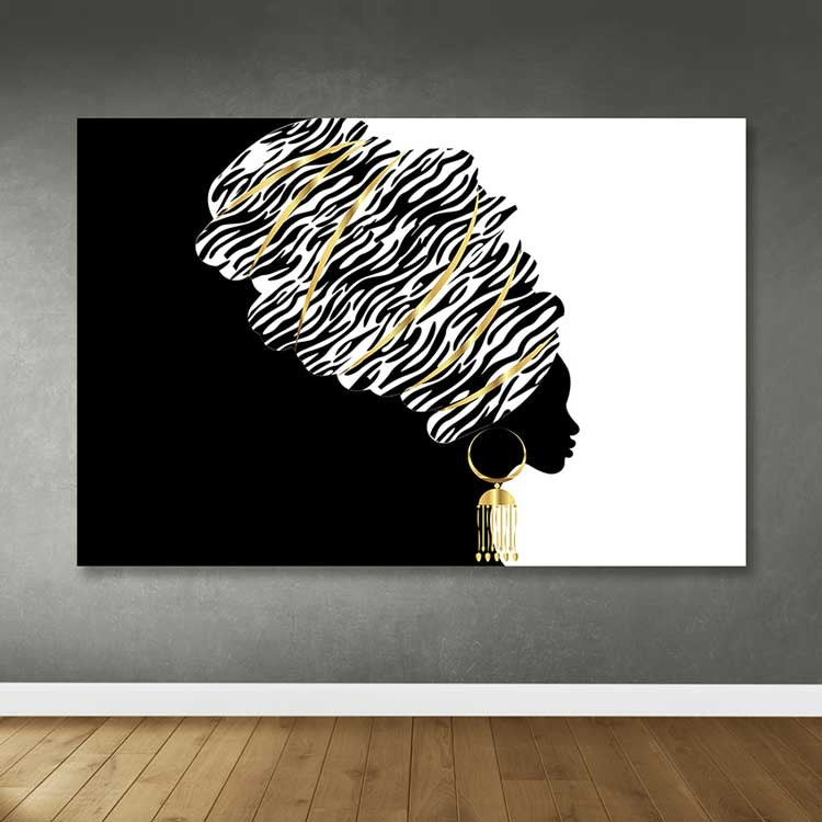 Quadro em Tela Decorativa Multicolor 100x140 cm com Moldura de Madeira (3–4 cm)