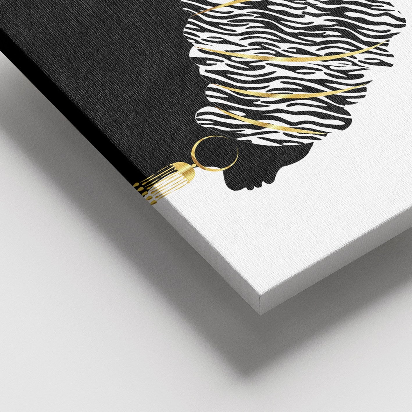 Quadro em Tela Decorativa Multicolor 100x140 cm com Moldura de Madeira (3–4 cm)