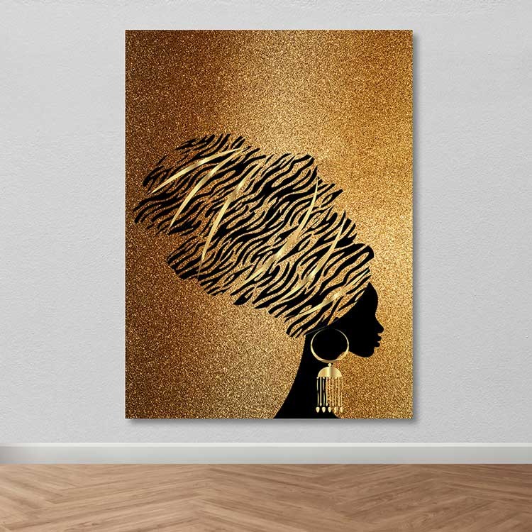 Quadro em Tela Decorativa Multicolor 100x140 cm com Moldura de Madeira (3–4 cm)