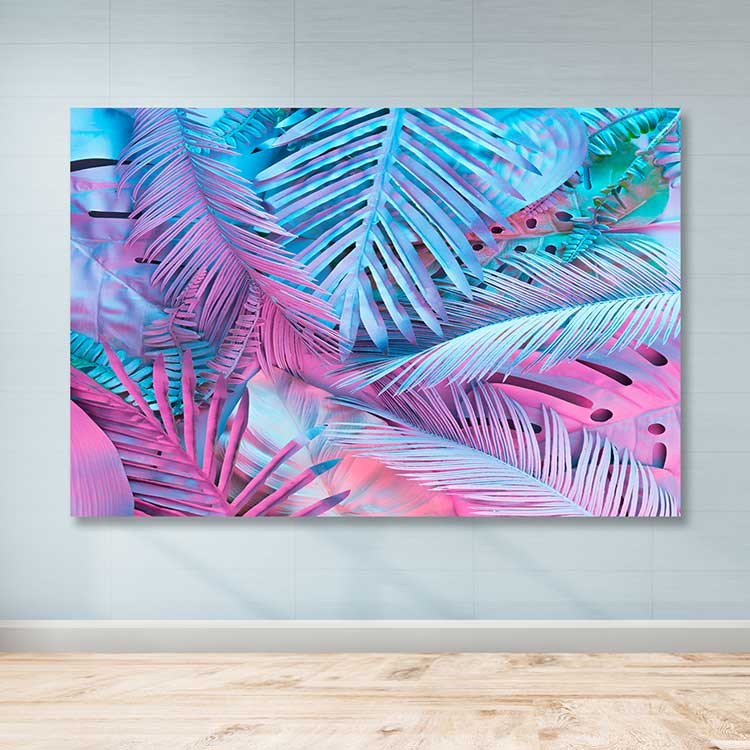 Tela Decorativa em Canvas Multicolorido com Moldura de Madeira 100x140 cm