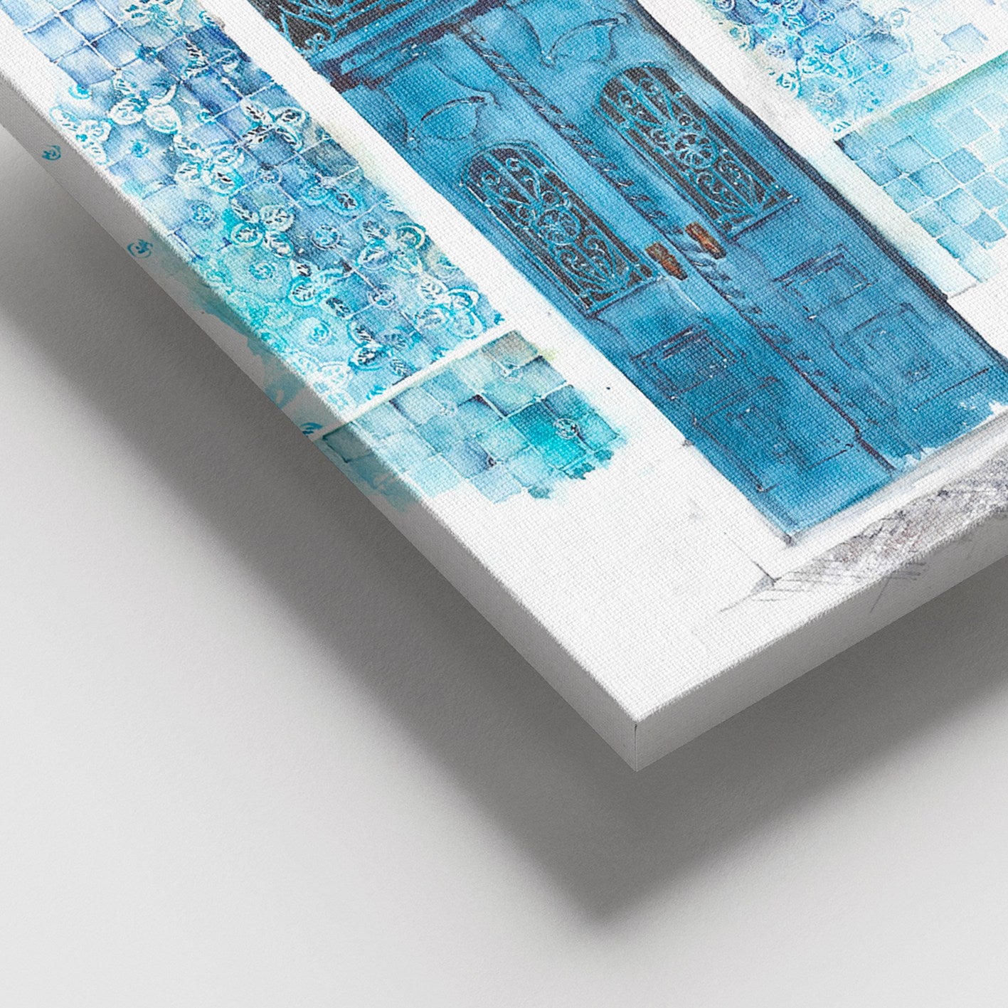 Quadro Decorativo em Tela Multicolor 100x140 cm com Moldura de Madeira (3–4 cm)