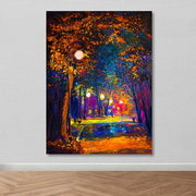 Tela Decorativa Multicolor 100x140 cm com Moldura de Madeira (3–4 cm) – 100% Canvas