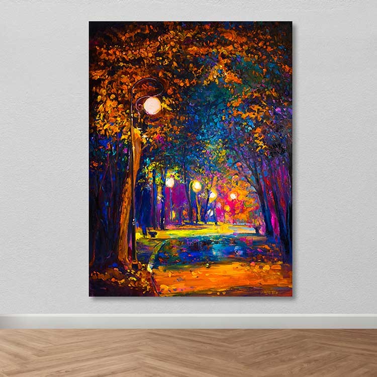 Tela Decorativa Multicolor 100x140 cm com Moldura de Madeira (3–4 cm) – 100% Canvas