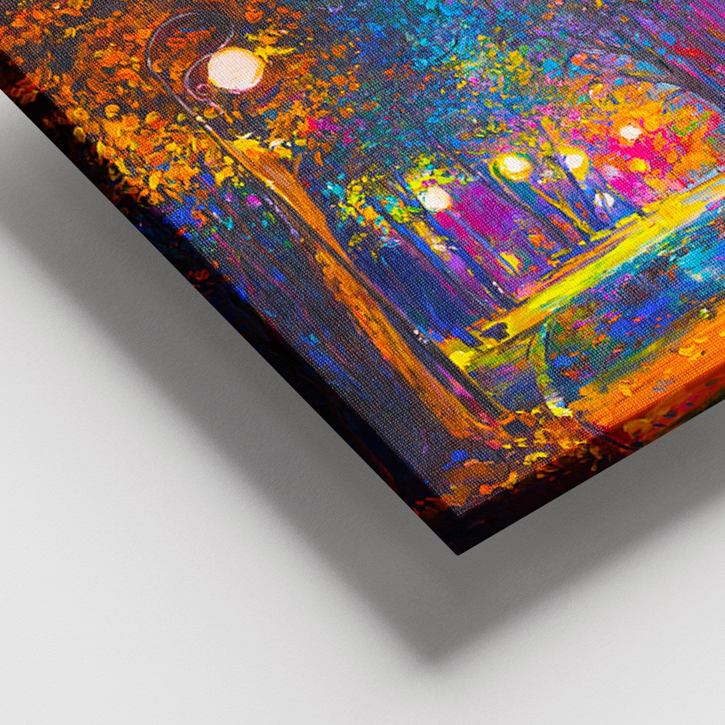 Tela Decorativa Multicolor 100x140 cm com Moldura de Madeira (3–4 cm) – 100% Canvas