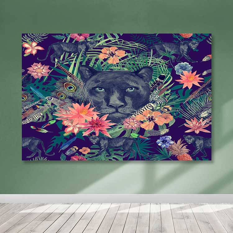 Tela Decorativa Multicolor 100% Canvas com Moldura de Madeira (3–4 cm) – 100 x 140 cm