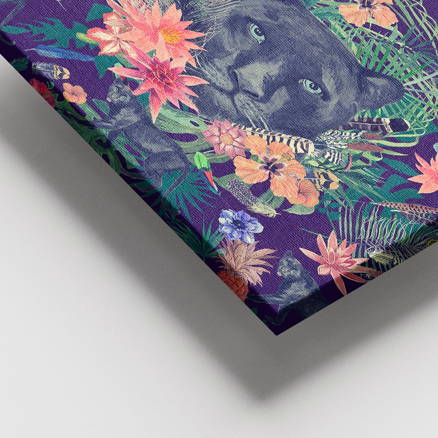 Tela Decorativa Multicolor 100% Canvas com Moldura de Madeira (3–4 cm) – 100 x 140 cm