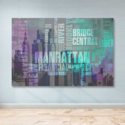 Quadro Decorativo em Tela (Canvas) Multicolor com Moldura de Madeira, 100x140 cm