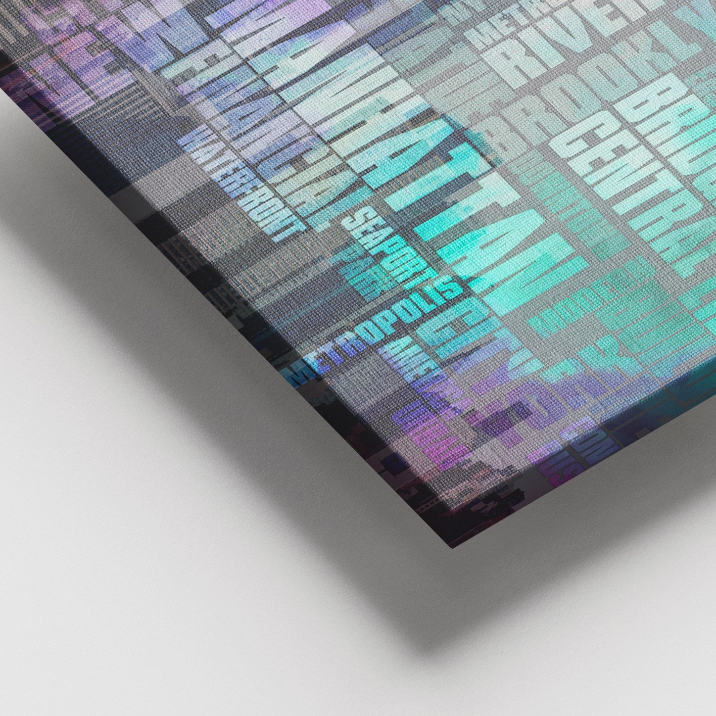 Quadro Decorativo em Tela (Canvas) Multicolor com Moldura de Madeira, 100x140 cm